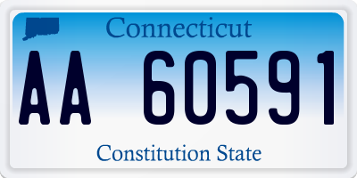 CT license plate AA60591