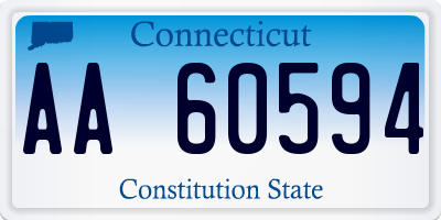 CT license plate AA60594