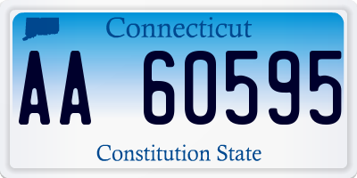 CT license plate AA60595