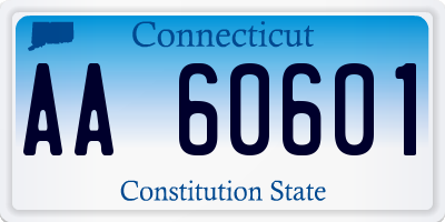 CT license plate AA60601