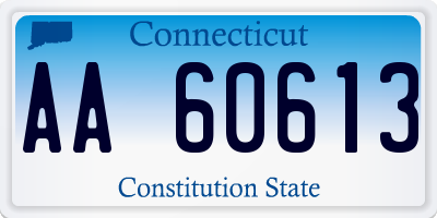 CT license plate AA60613