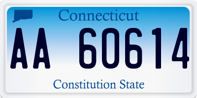 CT license plate AA60614