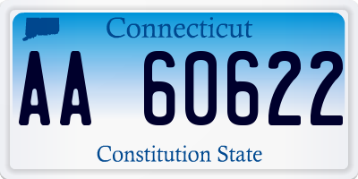 CT license plate AA60622