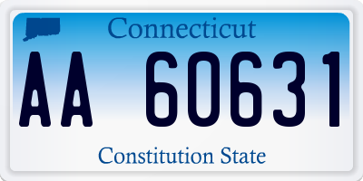 CT license plate AA60631