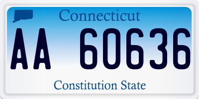 CT license plate AA60636