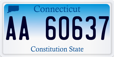 CT license plate AA60637