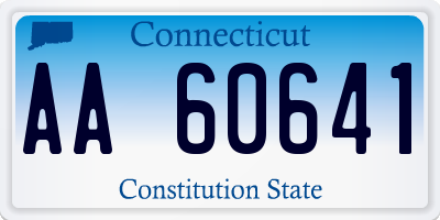 CT license plate AA60641