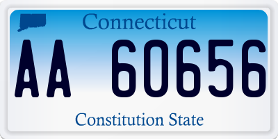 CT license plate AA60656