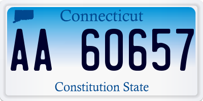 CT license plate AA60657