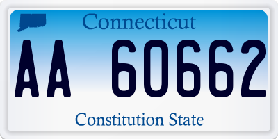 CT license plate AA60662