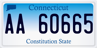 CT license plate AA60665