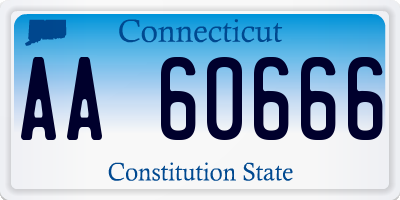 CT license plate AA60666