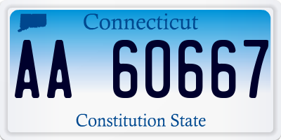 CT license plate AA60667