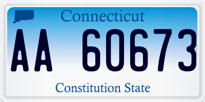 CT license plate AA60673