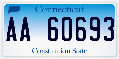 CT license plate AA60693