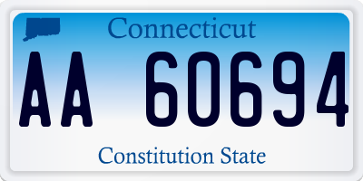 CT license plate AA60694