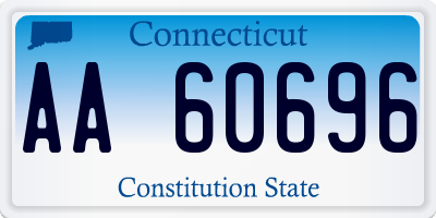 CT license plate AA60696