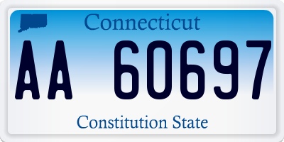 CT license plate AA60697