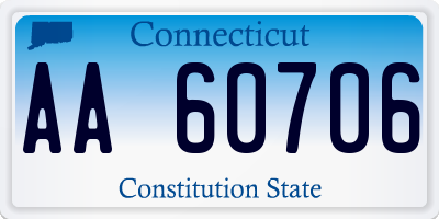 CT license plate AA60706