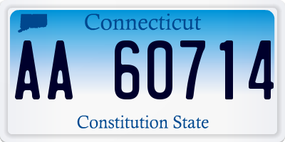 CT license plate AA60714