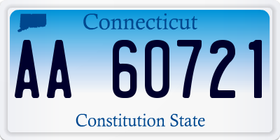 CT license plate AA60721