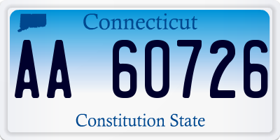 CT license plate AA60726