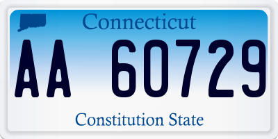 CT license plate AA60729