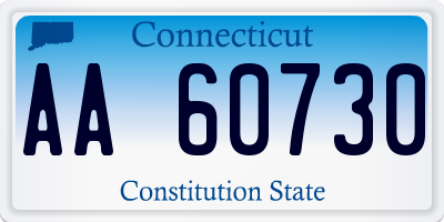 CT license plate AA60730