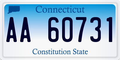 CT license plate AA60731
