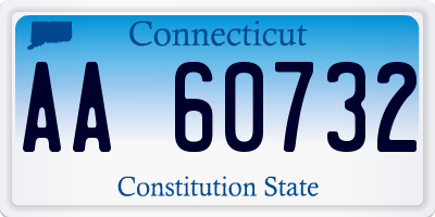 CT license plate AA60732