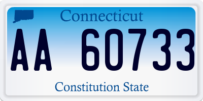 CT license plate AA60733