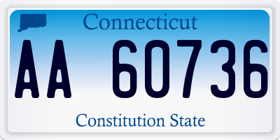 CT license plate AA60736