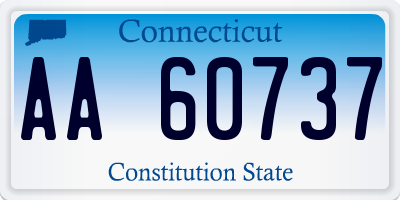 CT license plate AA60737