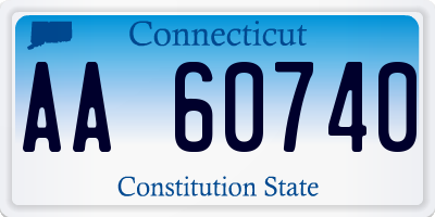 CT license plate AA60740