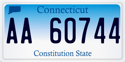 CT license plate AA60744