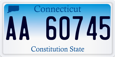 CT license plate AA60745