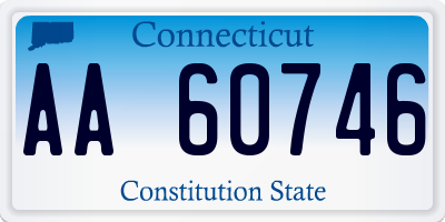 CT license plate AA60746