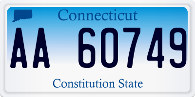 CT license plate AA60749