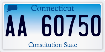 CT license plate AA60750