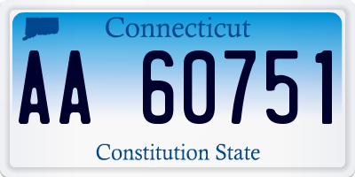 CT license plate AA60751