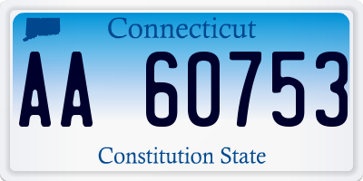 CT license plate AA60753