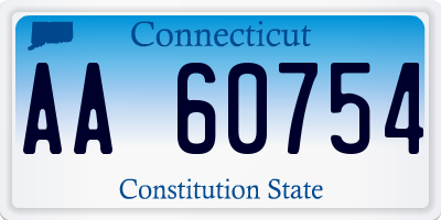 CT license plate AA60754