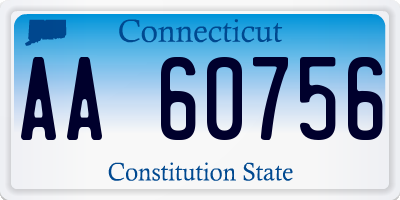 CT license plate AA60756