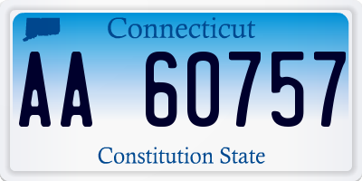 CT license plate AA60757