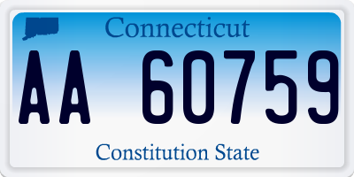 CT license plate AA60759