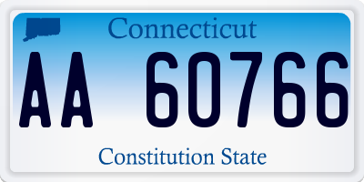 CT license plate AA60766