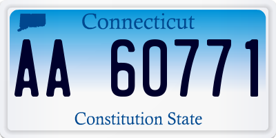 CT license plate AA60771