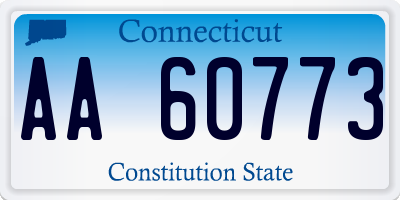 CT license plate AA60773