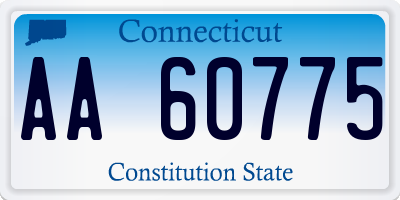 CT license plate AA60775