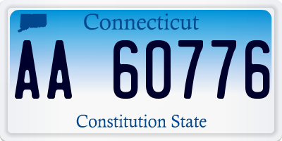 CT license plate AA60776